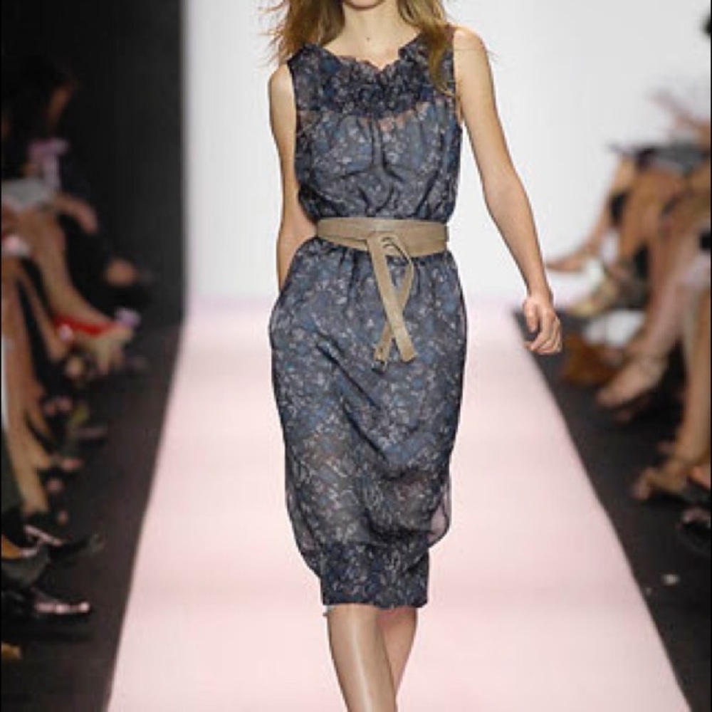 Bcbgmaxazria Runway chiffon dress with slip-liner